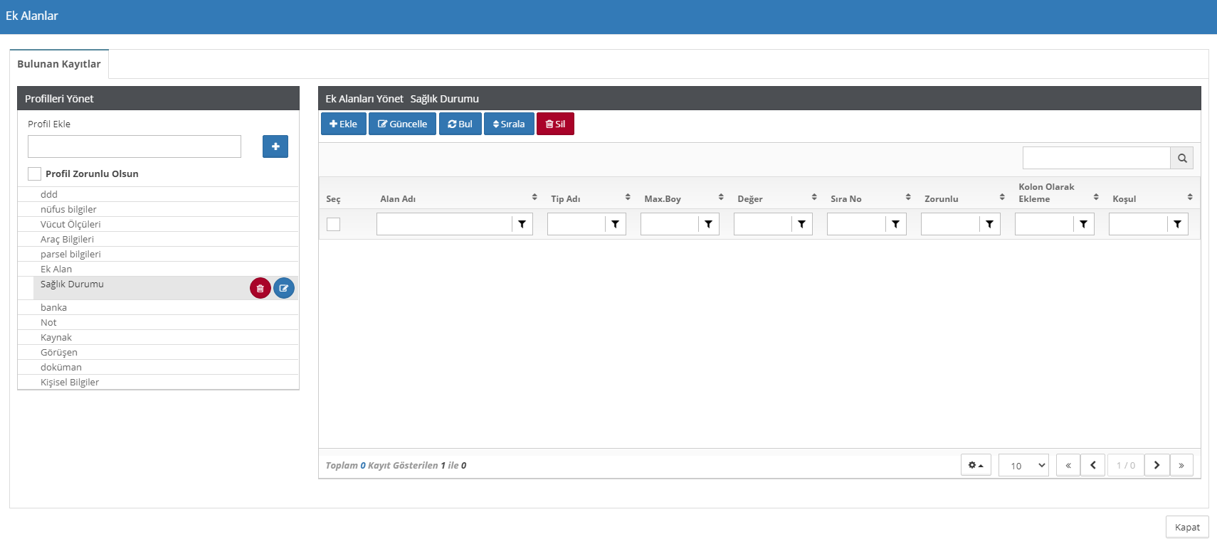 Ek Alan Bilgileri Nasıl Kullanılır ?